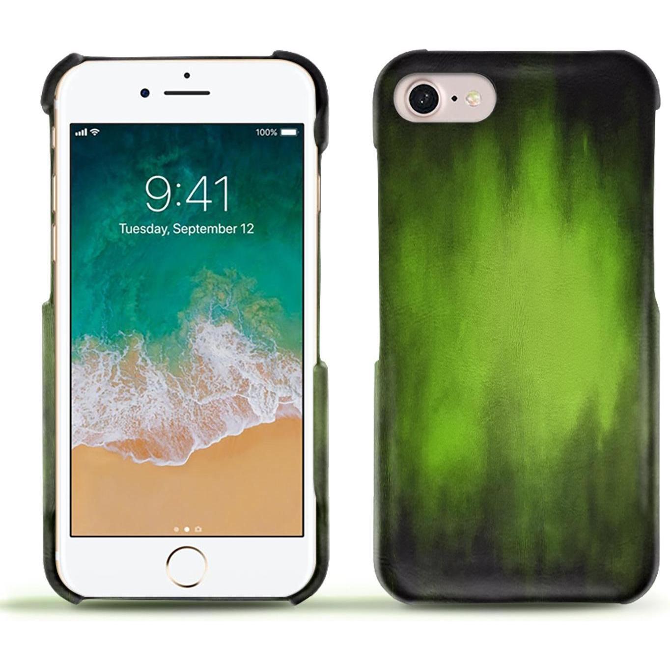 Noreve Lederschutzhülle (Apple iPhone 7), Smartphone Hülle, Grün