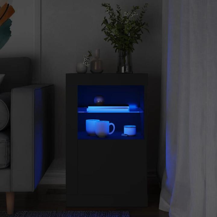 Actual product image vidaXL Side cabinet with LED lights black (41 x 37 x 67 cm)
