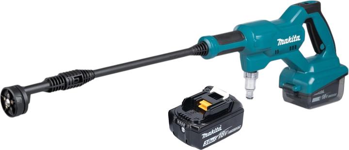 Actual product image Makita DHW 180 F1 cordless pressure washer 18 V 24 bar + 1x rechargeable battery 3.0 Ah - without charger (Rechargeable battery operated)