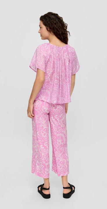 Actual product image S.Oliver Bluse Gemusterte Bluse im Relaxed Fit mit Smok-Detail (40)