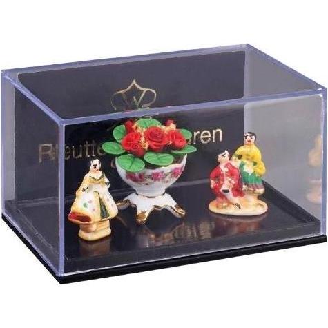 Reutter, Miniature, Kamindekoration Blumengesteck mit zwei Kaminfiguren