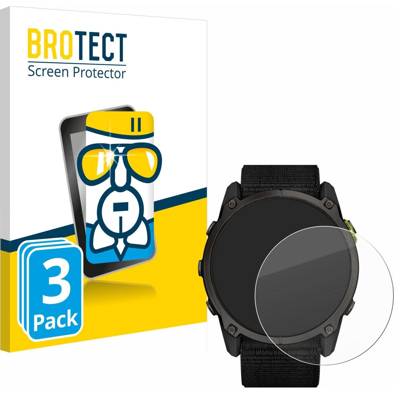 BROTECT Schutzglas Schutzfolie Glas Folie Displayschutz klar, Smartwatch Schutzfolie, Transparent
