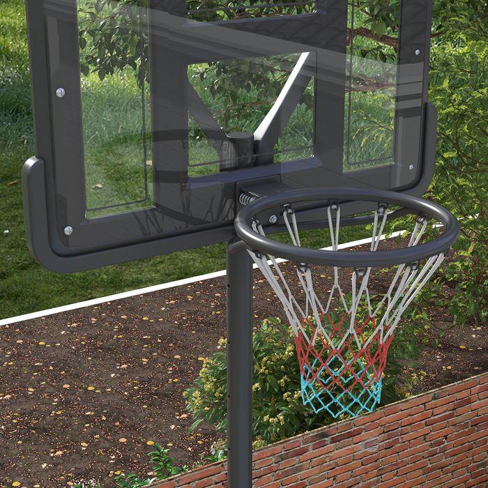 Produktbild Swisshandel24 2-in-1 Basketballständer, 195-370 cm Höhenverstellbarer Basketballkorb mit Ständer, Stahl