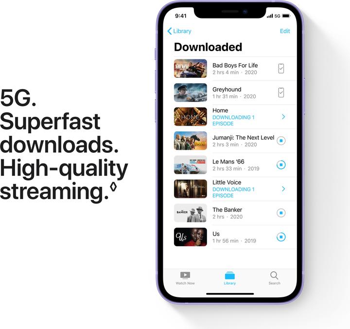 Produktbild Apple iPhone 12 (128 GB, Purple, 6.10", SIM + eSIM, 5G)