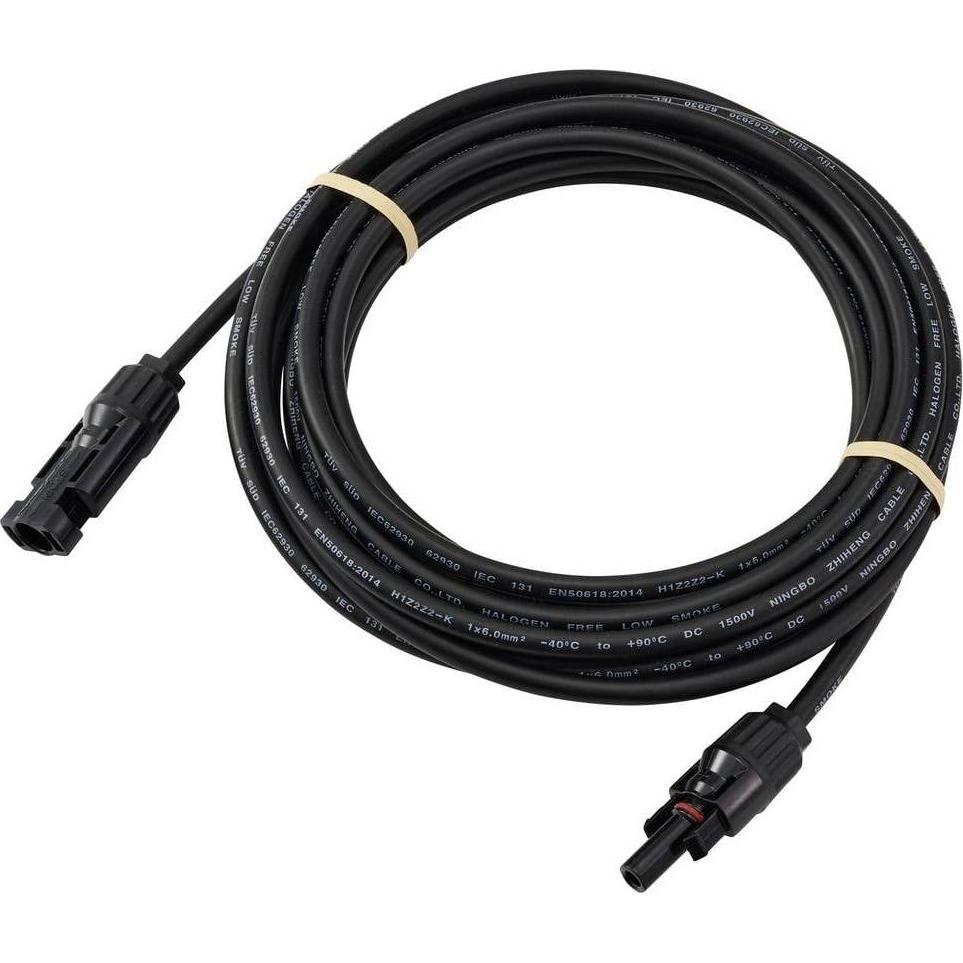 Tru Components, Accessori per generatori di corrente, PV-Solar-Verlängerungskabel, Stecker auf Buchse, Schwarz, 5 m TC-13806204 Schwa