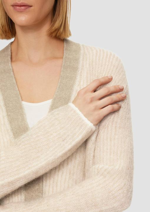 Image du produit S.Oliver Strickjacke Lockere Strickjacke aus Alpakamix mit Rippstruktur (38)