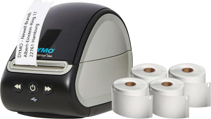 Actual product image Dymo LabelWriter 550 Value with 4 LW rolls (90000 dpi)