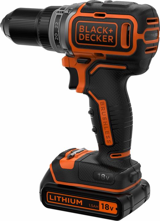 Actual product image Black & Decker Cordless drill driver BL186, 18.0V (Rechargeable battery operated)