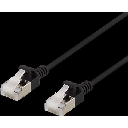 Thumbnail - Deltaco U/FTP Cat6a patch cable slim 3.8mm in diameter 1.5m black (U/FTP, CAT6a, 1.50 m), Netzwerkkabel