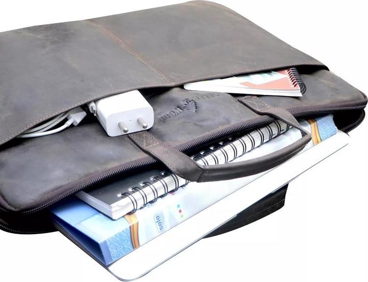 Produktbild Greenwood Laptoptasche Business-/Schultasche 17 Zoll Echtleder Fred No.4 (17")