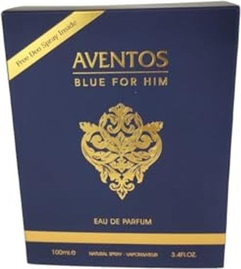 Actual product image Ameer Al Oud Fragrance World FRAGRANCE WORLD AVENTOS BLUE(M)(DF)2PC SET(3.4oz edp sp,1.7oz Body Spray) (Perfume set)