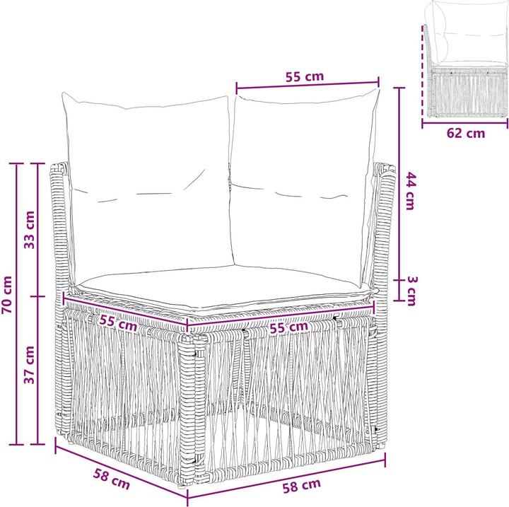 Produktbild vidaXL Garten-Sofa