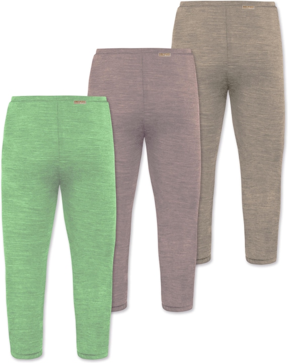 Immagine prodotto Normani Confezione da 3 pantaloni baby merino con piedini - 9543 (74)