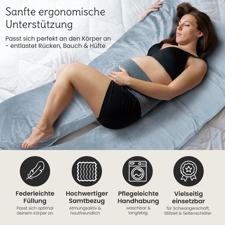 Produktbild Bestschlaf Multifunktions-Körperkissen, Schwangerschaftskissen in U Form, Stillkissen mit abnehmbarem und