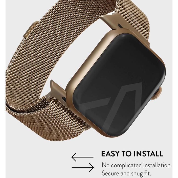 Actual product image Burga Apple Watch Band Metal Mesh Gold 38mm / 40mm / 41mm (Milanaise RVS vlechtwerk)