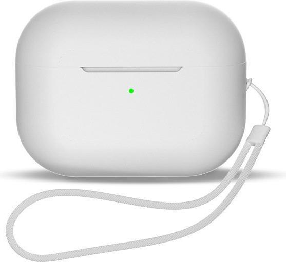 Hurtel Silicone case for AirPods 1 / AirPods 2 + wrist strap lanyard - white (Kopfhörer Tasche)