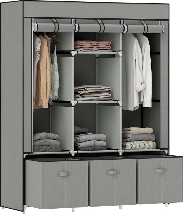 Homcom Armoire en tissu (125 x 43 x 162,5 cm)