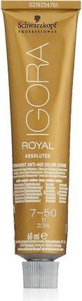 Actual product image Schwarzkopf Professional Igora Royal - 7-50 Medium Blonde Gold Natural (True Absolute Medium Blonde)