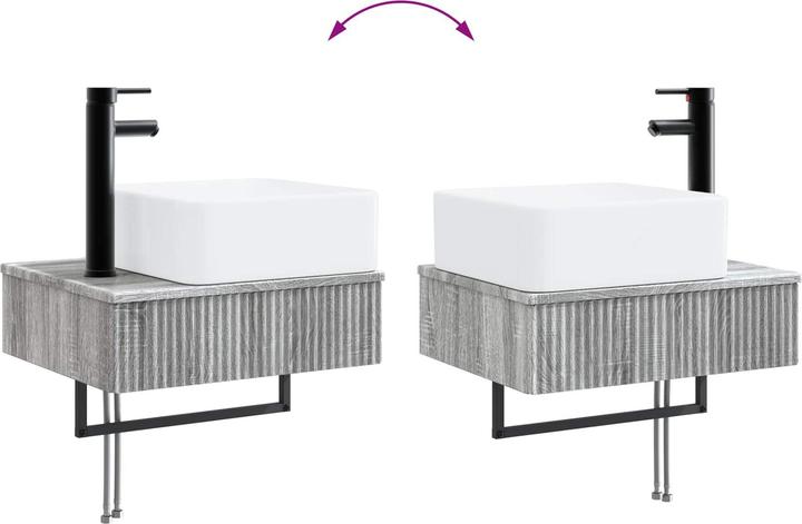 Actual product image vidaXL Wandmontiertes Waschbecken (390 mm, 500 mm)