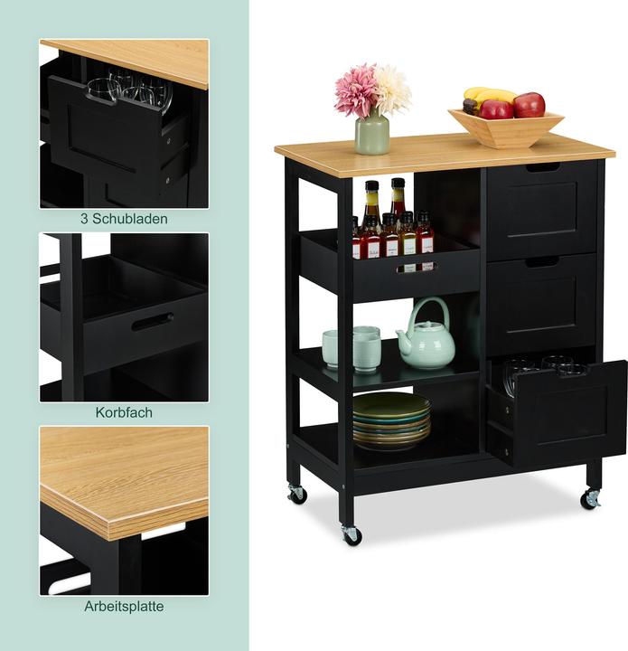 Produktbild Relaxdays Küchenwagen