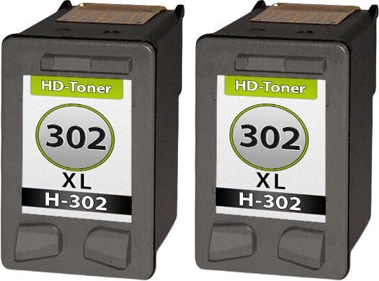 Actual product image Druckfuxx 2x TINTE PATRONEN für HP 302 XL Envy 4520 4521 4522 4524 4525 4526 4527 4528