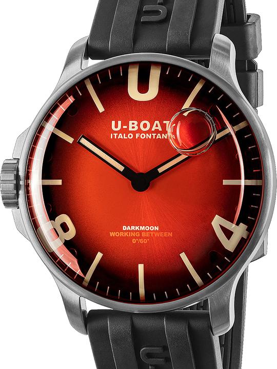U-Boat 8701/B Darkmoon Red SS Soleil 44mm 5ATM (Swiss Made, 44 mm)