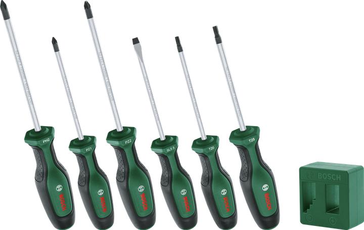 Actual product image Bosch Home & Garden Screwdriver set of 6 pieces with magnetiser (6 pieces)