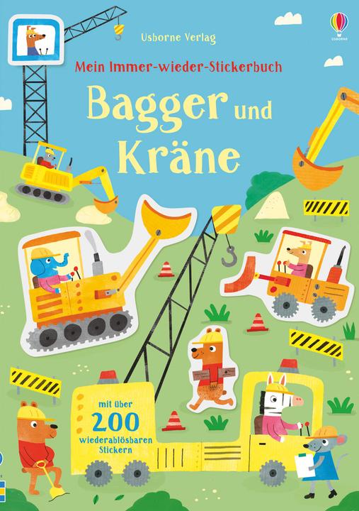Actual product image My always-on sticker book: excavators and cranes
