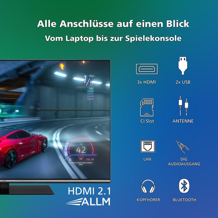 Produktbild JVC LT-43VDQ6555 QLED-TV UHD,Multituner,Smart,DolbyVision,VIDAA (43", QLED, 4K)