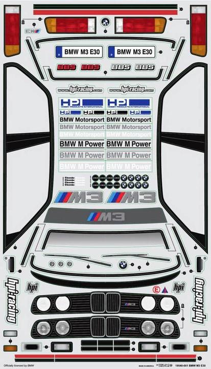 Actual product image HPI BMW E30 M3 Body