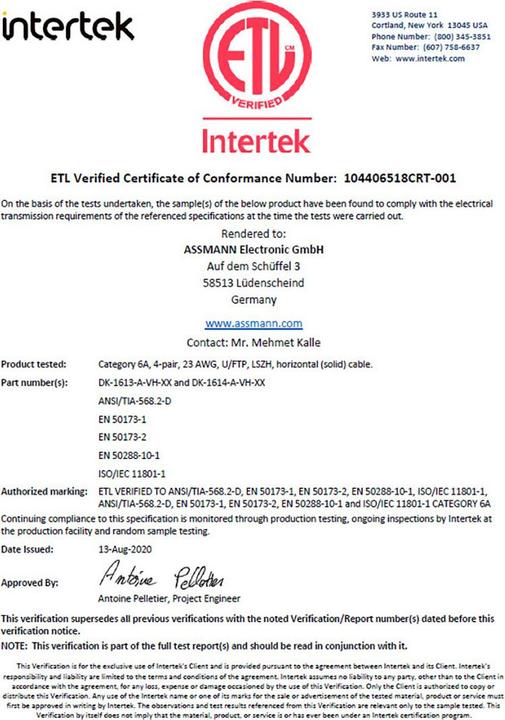 Produktbild Digitus Netzwerkkabel (UTP, CAT6a, 305 m)