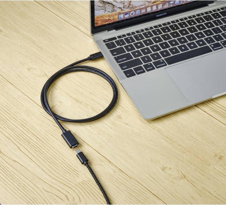 Productafbeelding Renkforce USB-kabel USB 3.2 Gen2x2 USB-C™ male, USB-C™ female 2,00 m Zwarte PVC mantel (2 m, USB 3.2, 60 W)
