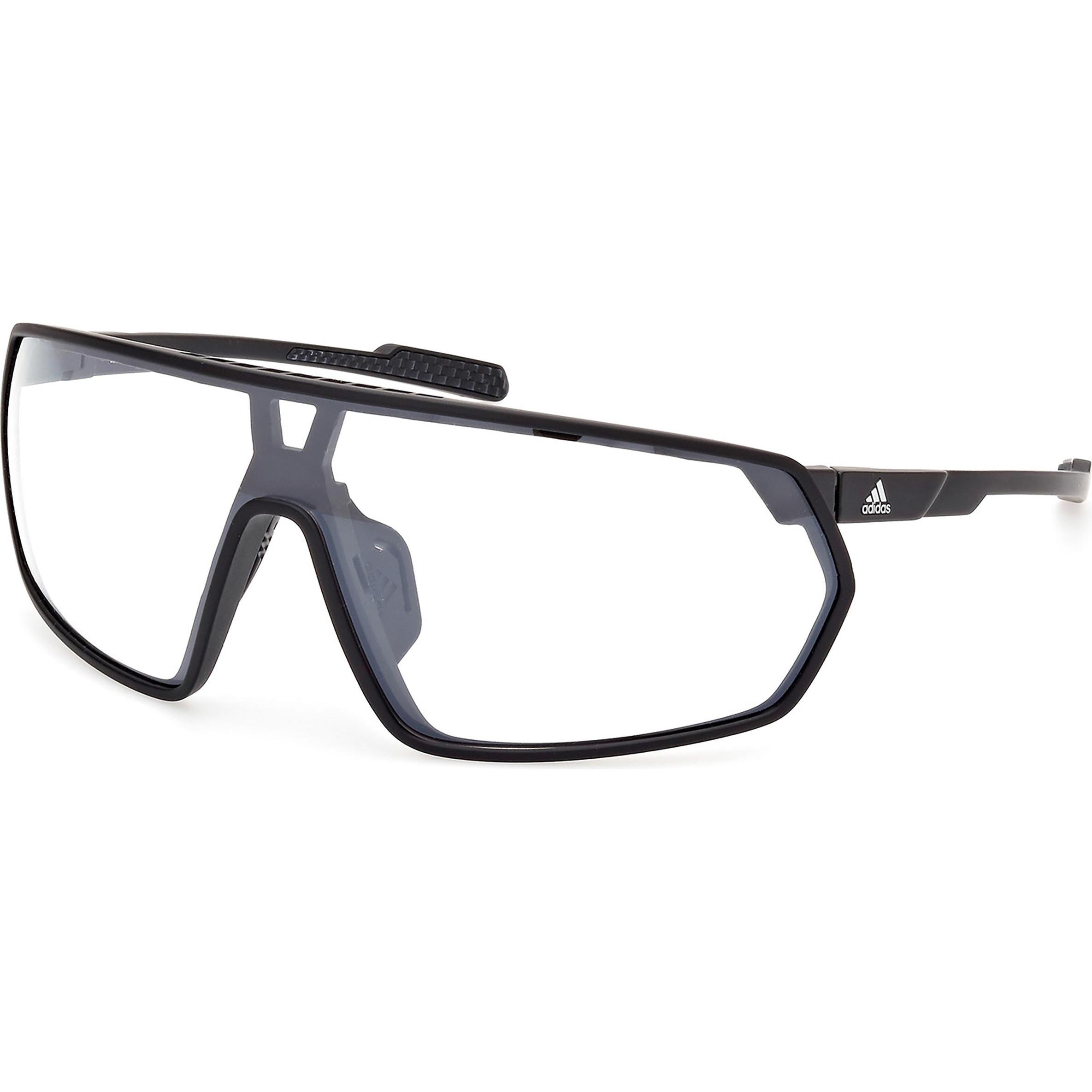 adidas, Herren, Sportbrille, SP0088 Mirror Photochromic Cat. 0-3 (Matte Black, Smoke Mirror Photochromic Cat. 0-3), Schw...