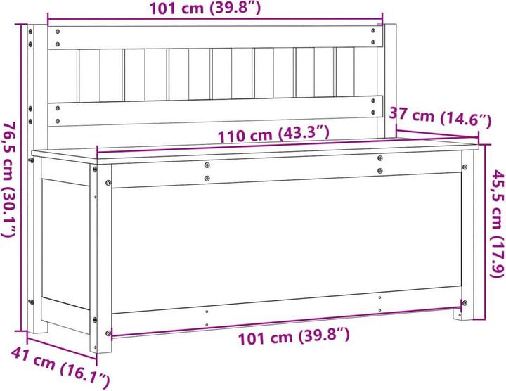 Image du produit VidaXL Sitzbank (110 cm)