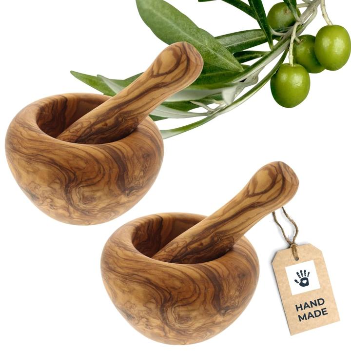 Immagine prodotto Hofmeister Holzwaren 2x mortaio e pestello in legno d'oliva