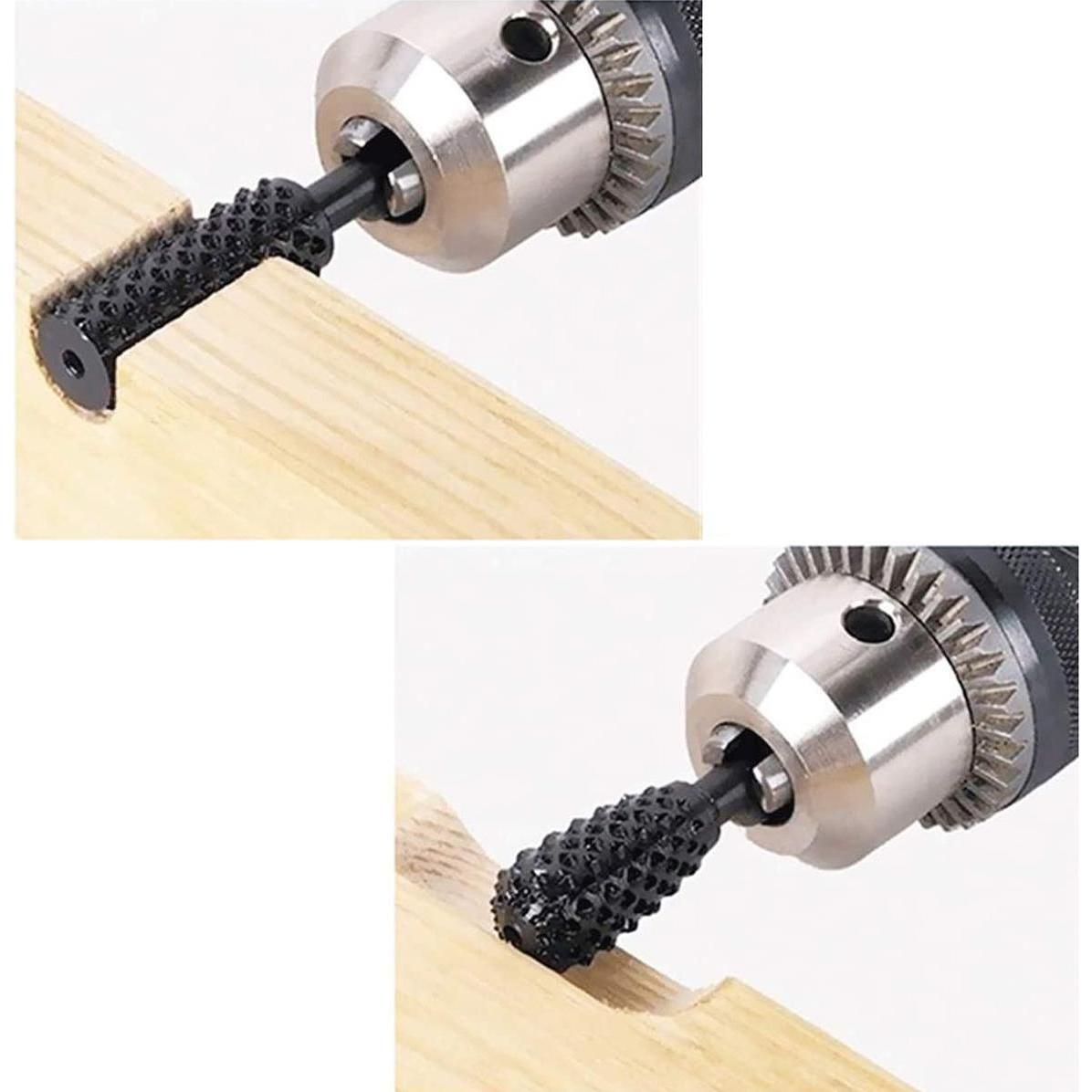 Thumbnail - JTI, Raspel + Feile, 5x Raspeln für Bohrer - Schwarz (25 mm)