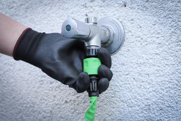 Produktbild BGS Wasserschlauch Textil flexibel mit Garten-Handbrause mit 7 Funktionen 3 - 10 m (9.50 mm)