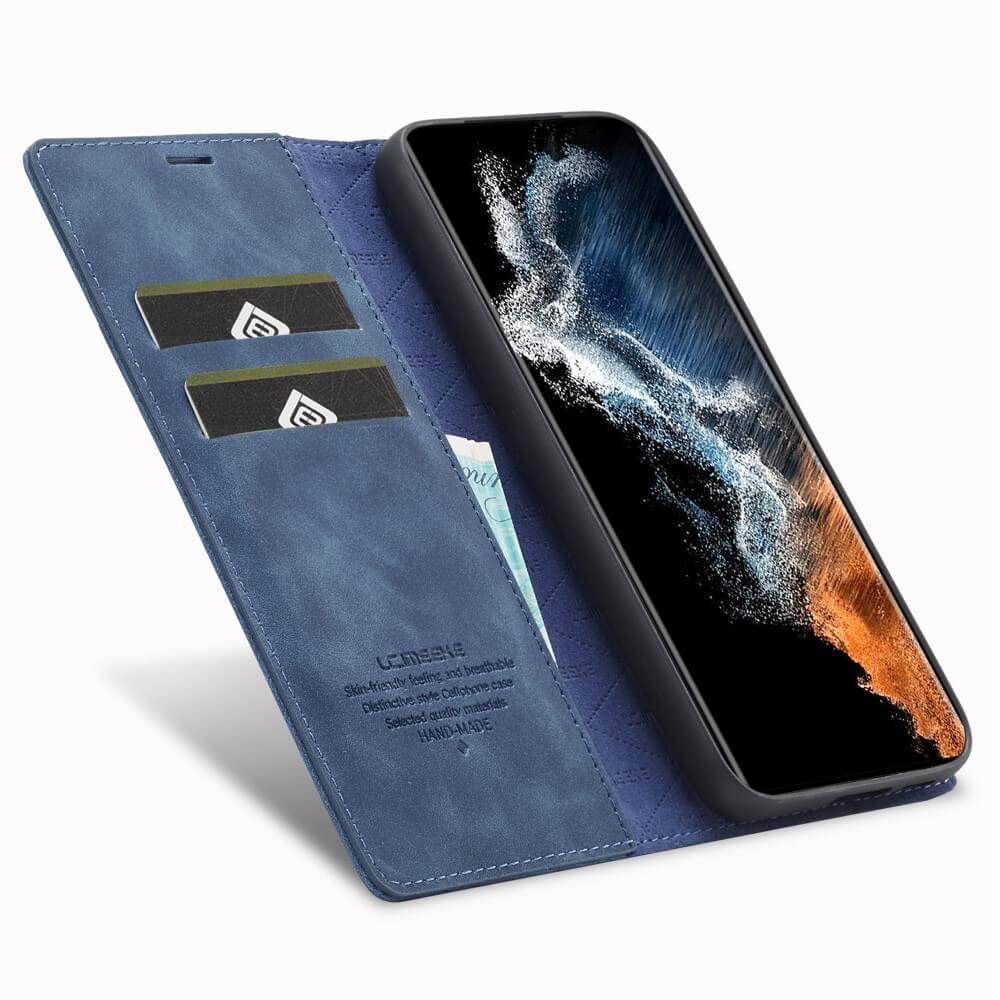 Thumbnail - Cover-Discount Galaxy S23+ - Stand Flip Case Hülle blau (Samsung Galaxy S23+), Smartphone Hülle, Blau
