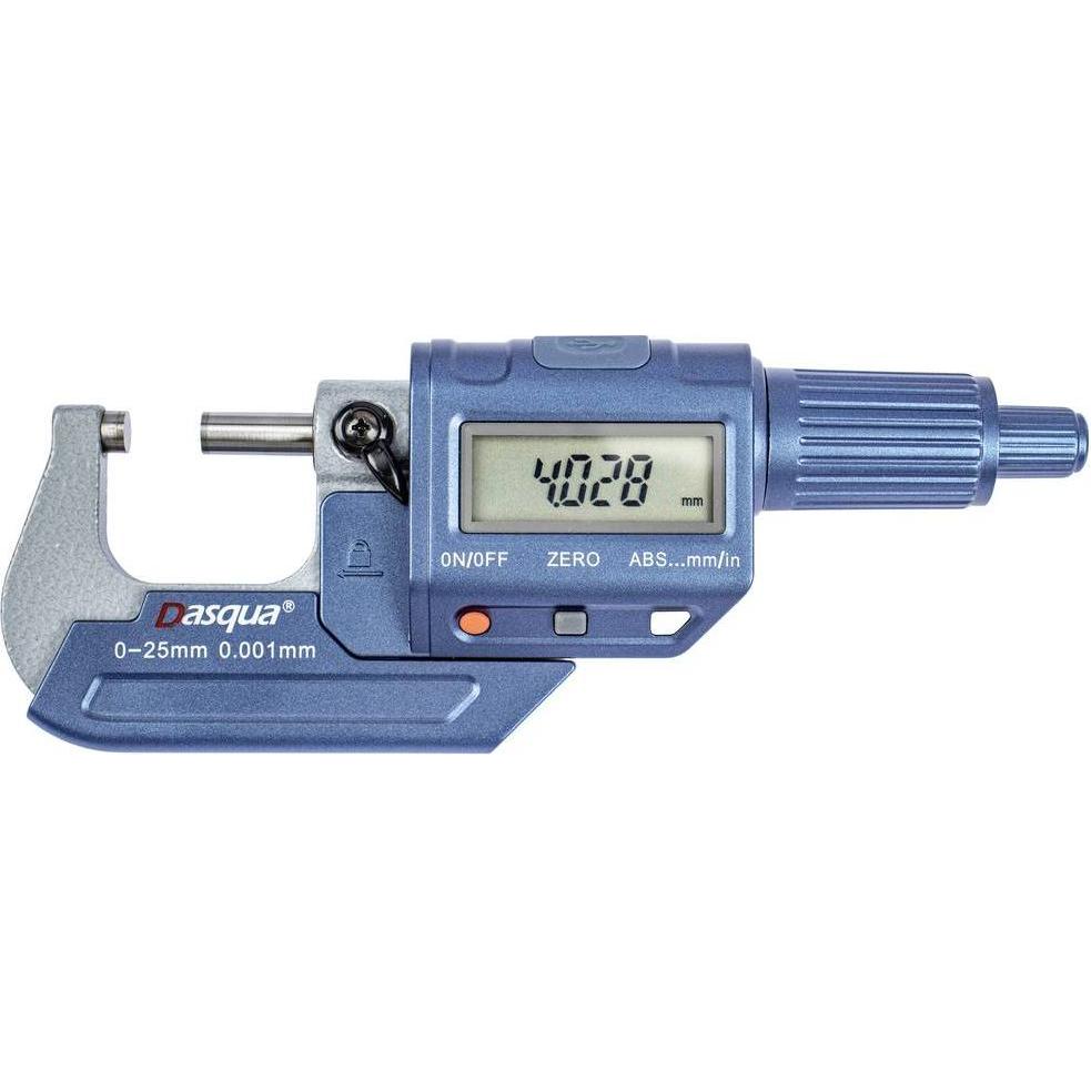 Thumbnail - Dasqua, Längenmesswerkzeug, 4230-2005 Digitales Aussenmikrometer mit digitaler Anzeige 0 - 25mm Ablesung: 0.001mm (Metri...