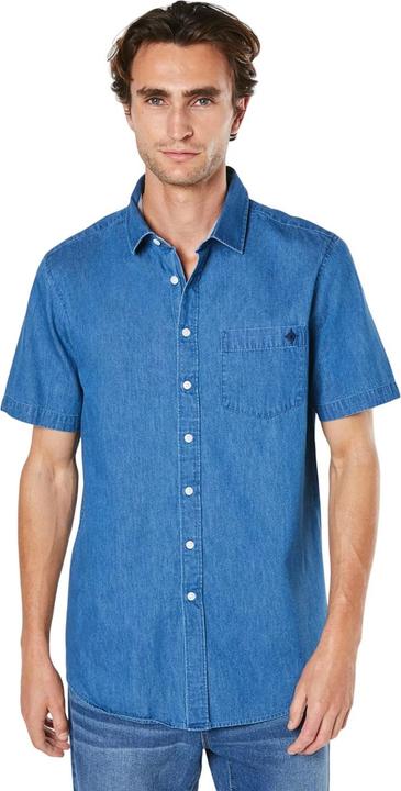 Actual product image Universal Textiles Mens Denim Short-Sleeved Shirt (S)