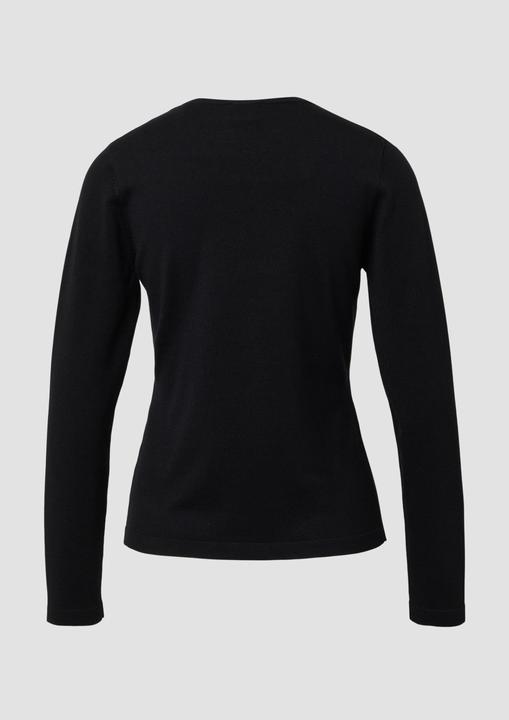 Produktbild s.Oliver Strickpullover Feinstrick-Pullover im Slim Fit mit Schmucksteinen (32)