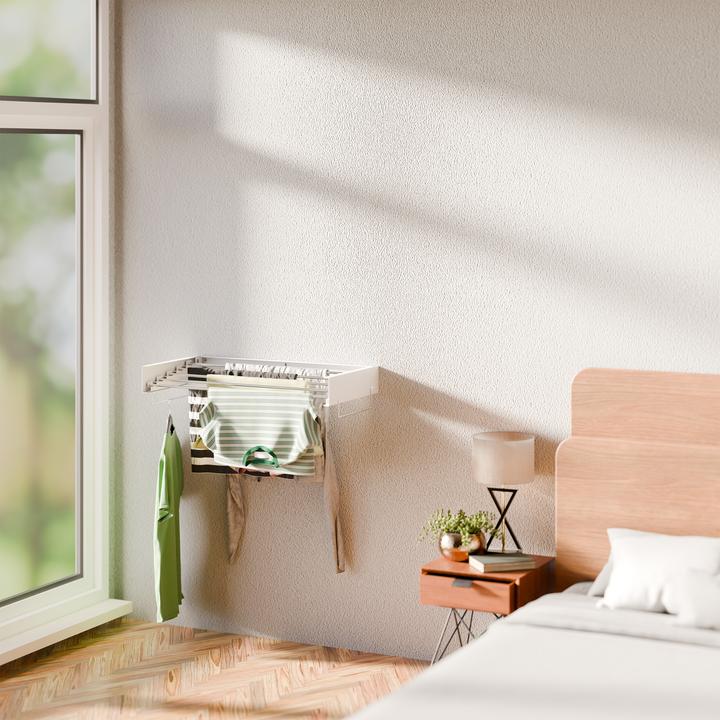 Actual product image Relaxdays Wall-mounted drying rack (4.80 m)