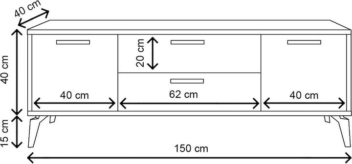 Produktbild Kalune Design Ayaan (150 x 40 x 55 cm)