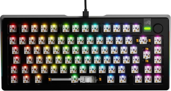 Actual product image Glorious GMMK 3 Pro 75 % custom gaming keyboard - barebone, ISO layout, black (Barebone, Cable)