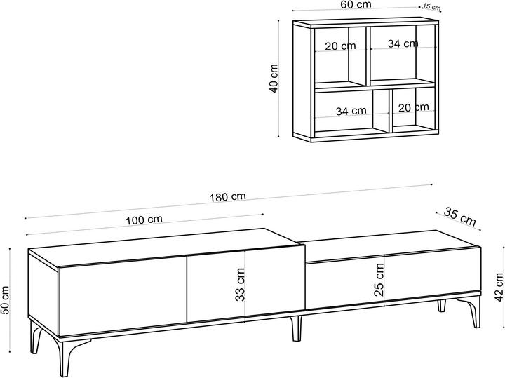 Actual product image Kalune Design Lorenzo (180 x 35 x 50 cm)