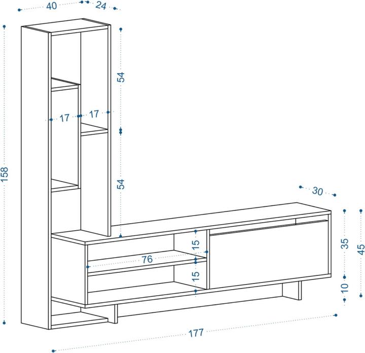 Image du produit Kalune Design Till (177 x 30 x 158 cm)