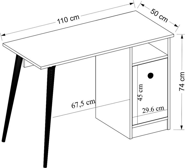 Produktbild Kalune Design Kora (110 x 50 x 74 cm)