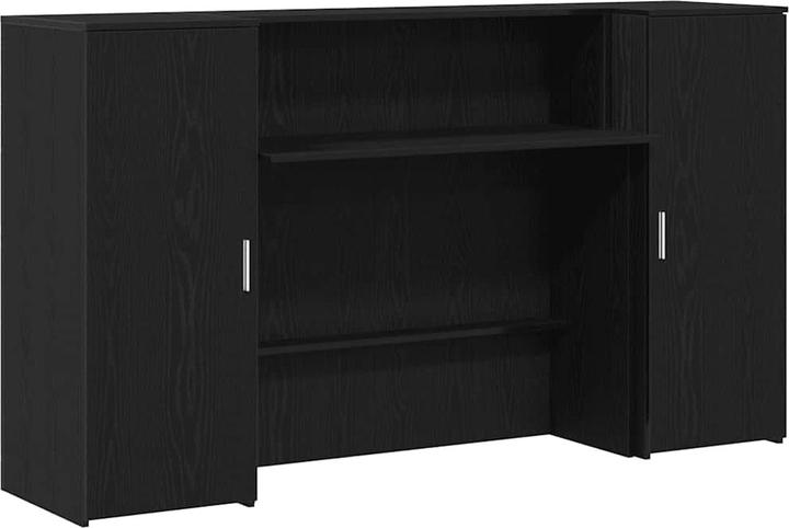 Actual product image VidaXL Reception counter black oak look 180x50x103.5cm wood-based material