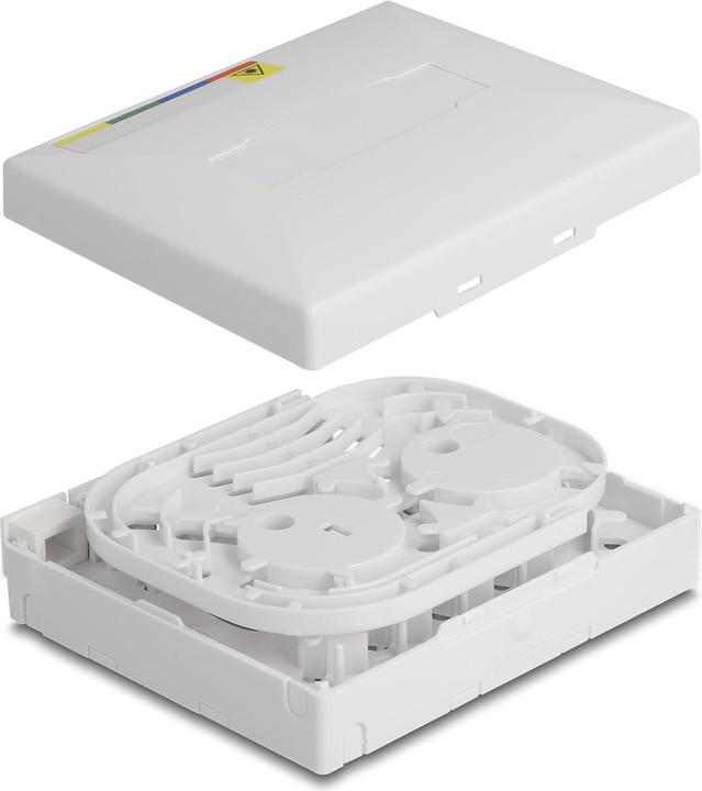 Produktbild Delock LWL Anschlussdose FTTH zur Wandmontage für 4 x SC Sim (0.10 m)
