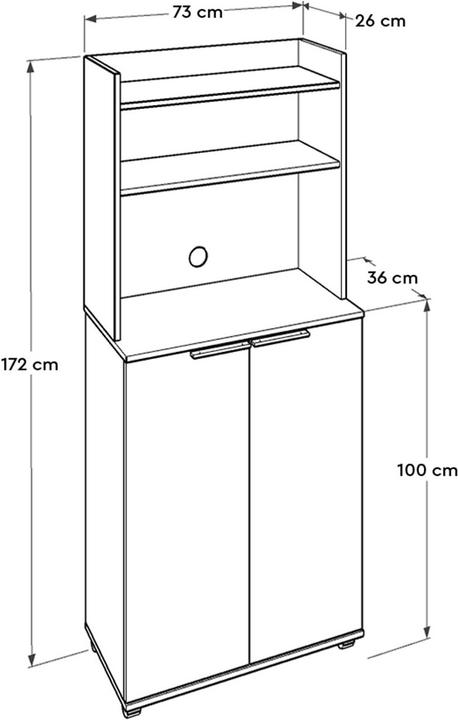 Produktbild Kalune Design Langston (73 x 36 x 172 cm)